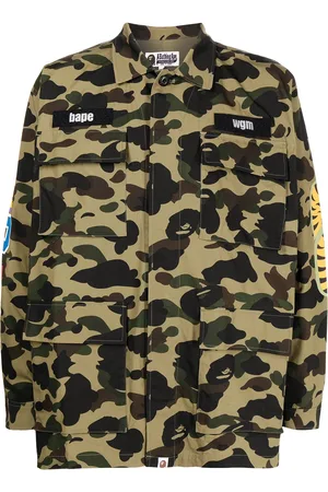 A Bathing Ape 1ST Camo Shark Relaxed Fit Military Shirt " "