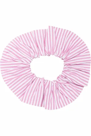 Ganni Organic cotton stripe hair scrunchie