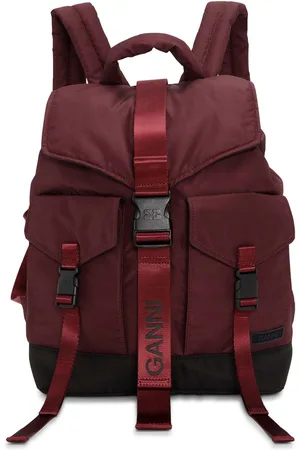 Ganni Buckled tech backpack