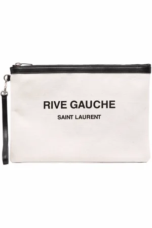 Saint Laurent Rive Gauche canvas pouch