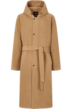 Studio Tomboy Hooded long-belt coat