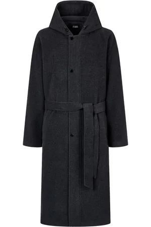 Studio Tomboy Hooded long-belt coat