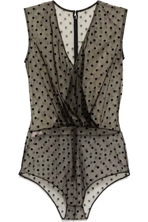 Saiid Kobeisy Dotted tulle bodysuit