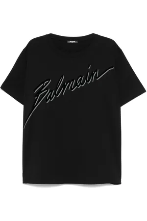 Balmain Flocked-logo T-shirt