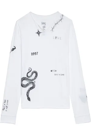 Zadig & Voltaire Tattoo-print long-sleeve T-shirt