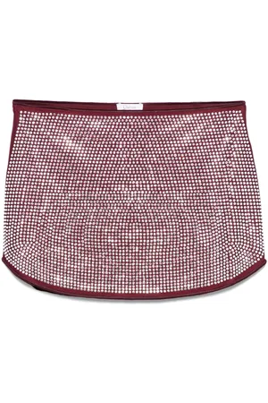 Oseree Crystal-embellished mini skirt