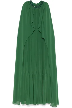 Self-Portrait Chiffon cape maxi dress
