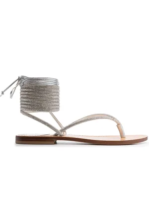 MVP Wardrobe Crystal-embellished ankle-strap sandals