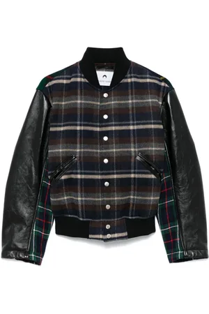 Marine Serre Regenerated tartan bomber jacket