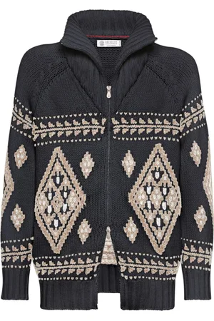 Brunello Cucinelli Jacquard-pattern cardigan