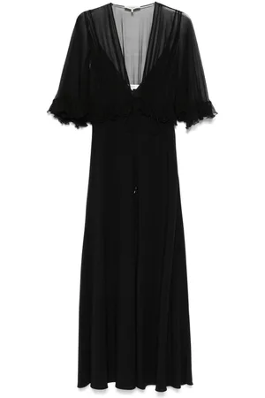 Chloé V-neck crepe maxi dress