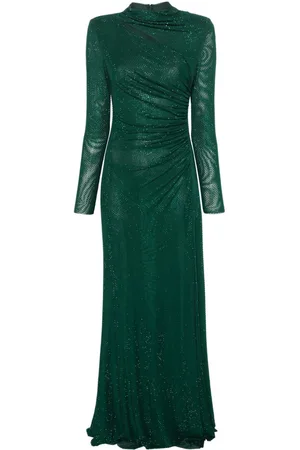 Self-Portrait Rhinestone-embellishment maxi dress