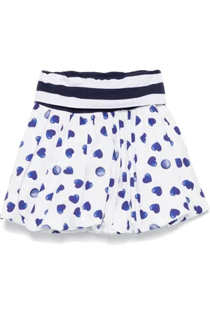 MONNALISA Heart-print mini skirt