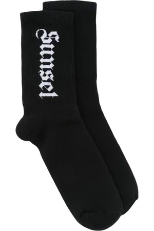 Palm Angels Slogan-intarsia socks