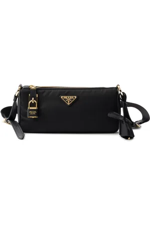 Prada Small leather-trim shoulder bag