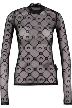 Marine Serre Moonogram mesh T-shirt