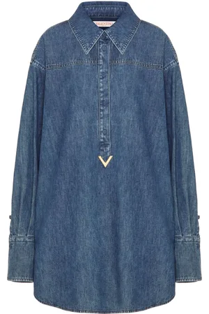 VALENTINO GARAVANI VGold chambray denim shirtdress
