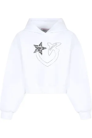 Pinko Love Birds-rhinestone hoodie