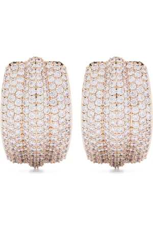 Self-Portrait Crystal ridge earrings
