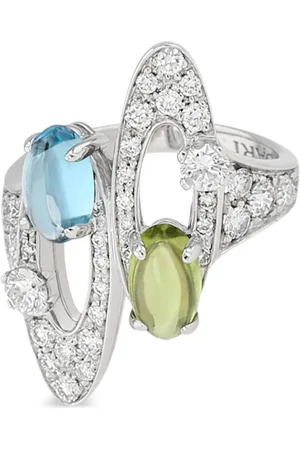 Bvlgari 18K white gold Elisia multistone ring