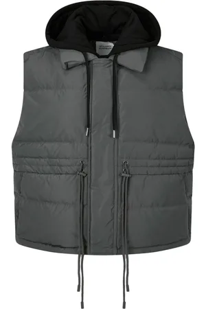 Studio Tomboy Detachable drawstring-hood down vest