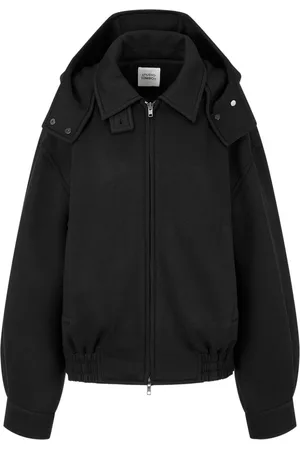 Studio Tomboy Detachable-hood zip-up jacket