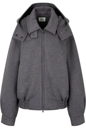 Studio Tomboy Detachable-hood zip-up jacket