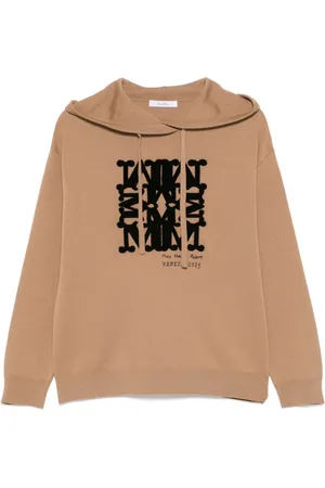 Max Mara Flocked-logo hoodie