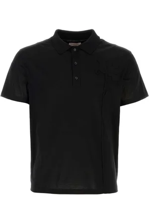 VALENTINO GARAVANI Flower-appliqué cotton polo shirt