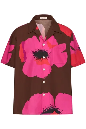 VALENTINO GARAVANI Flower Portrait-print bowling shirt