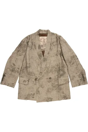 ZIGGY CHEN Leaf-print blazer