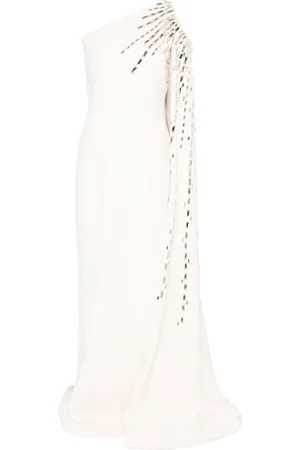 JEAN-LOUIS SABAJI Crystal-embellished crepe dress