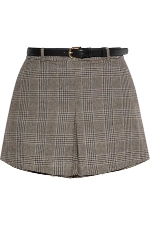 Self-Portrait Checkered pleated skort