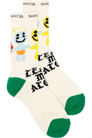 SAINT MXXXXXX Intarsia-knit socks