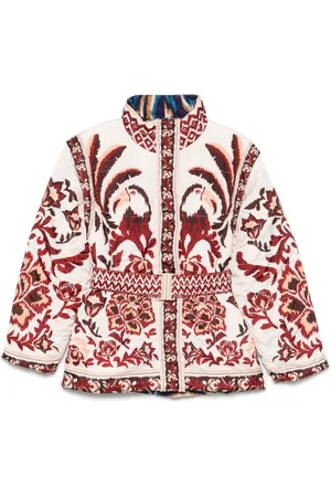 Farm Rio Cream Toucans Scarf jacket