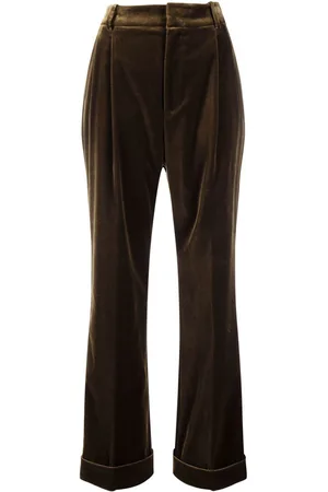 Gucci Velvet-effect flared trousers