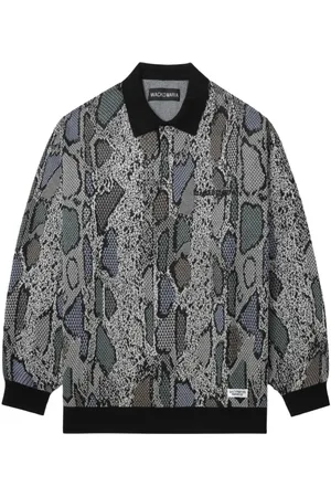 Wacko Maria Python-print polo shirt