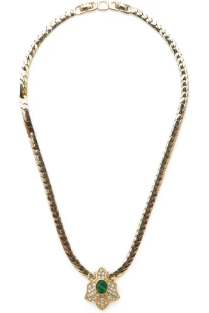 Dior 1990s rhinestone pendant necklace