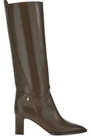 Salvatore Ferragamo Vara chain knee-high boots