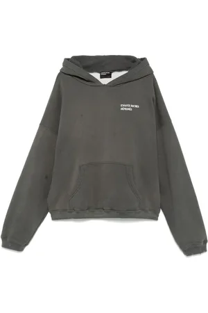 ENFANTS RICHES DEPRIMES THERMAL LINED DISTRESSED LOGO HOODIE