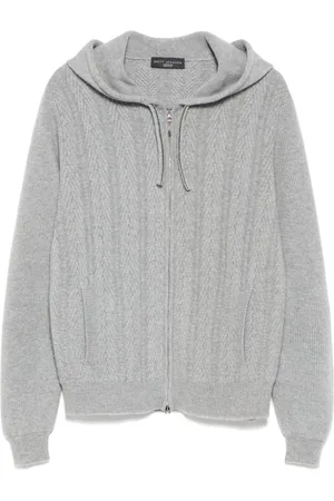 brett johnson Herringbone cashmere hoodie
