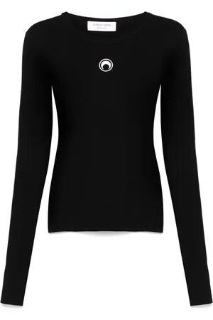 Marine Serre Crescent Moon-embroidered sweater