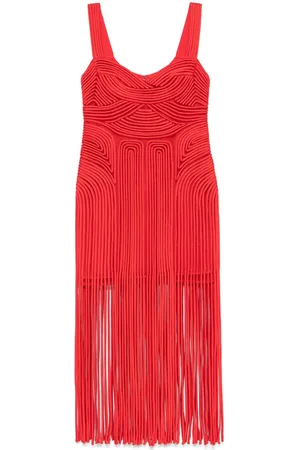 Simkhai Fringed midi dress