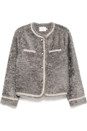B+AB Textured button-up jacket