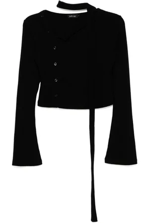 tout a coup Rib-knit wrap top