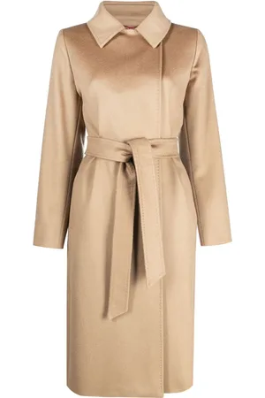 Max Mara Tie-waist virgin wool coat