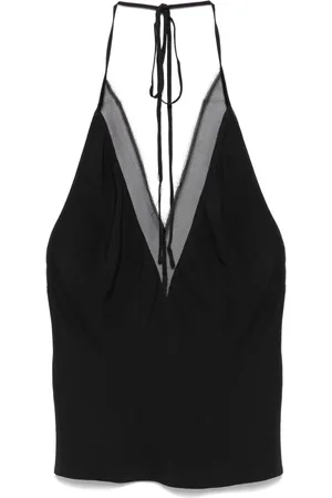St Agni Silk mesh top