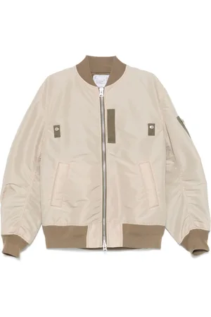 SACAI Contrast-trim bomber jacket