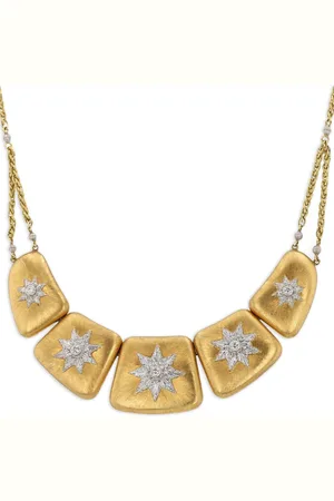 Buccellati 18kt yellow Macri Classica diamond necklace