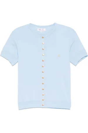 AGNÈS B. Logo-embroidered cardigan